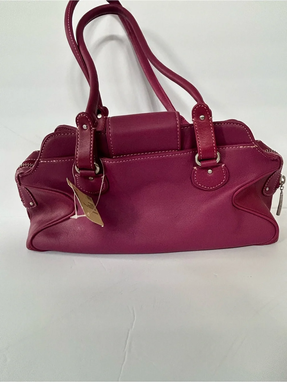 Cole Haan Plum Shoulder Bag with Silver Hardware